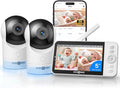 PARIS RHÔNE 2K Split-Screen Baby Monitor, 5” Smart Video Baby Monitor by PARISRH%C3%94NE