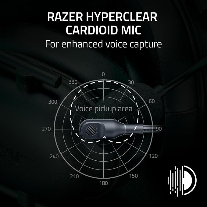 Razer BlackShark V2 X Xbox Gaming Headset, 3.5mm Audio Jack, Black | 50mm Drivers, Cardioid Mic, Lightweight, Comfortable Noise Isolating Earcups, for Xbox Series X, Series S, PS5, PC, Switch - Image 3