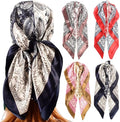 4Pcs Silk Head Scarves for Women Satin Hair Scarf 35”Large Square Bandana Silk by Upeilxd