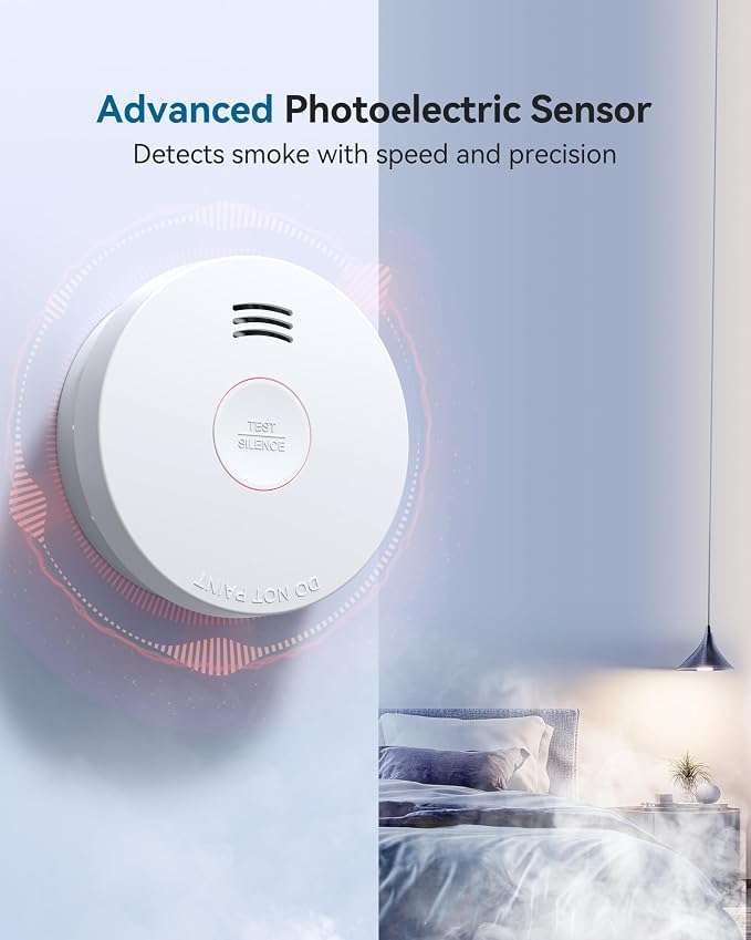 SITERWELL Smoke Detector, Smoke Detector 10 Year Battery - Image 4