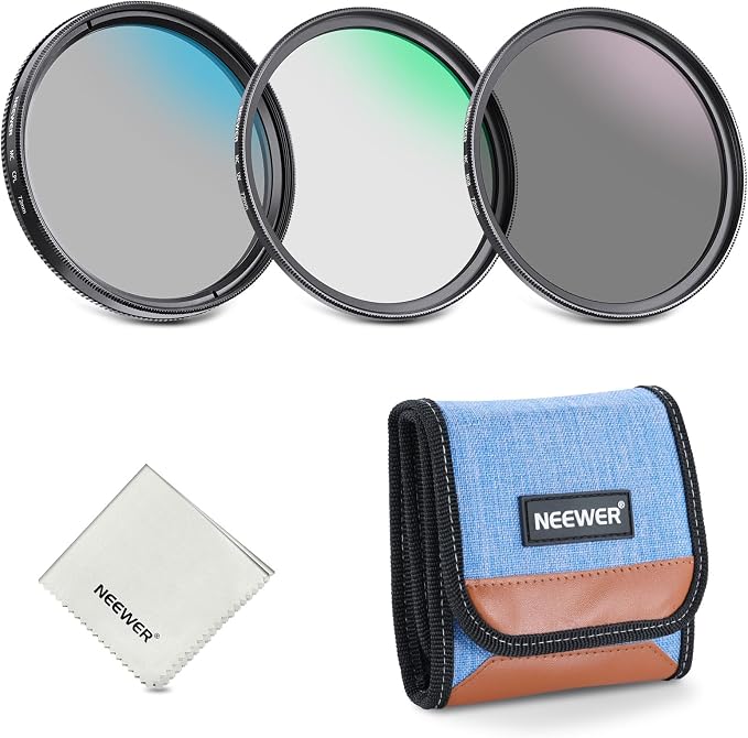NEEWER 72mm UV/CPL/ND Lens Filter Kit, UV Protection + Circular Polarizing + by Neewer