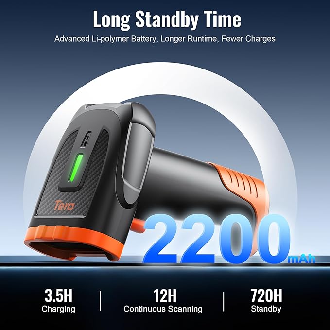 Tera Barcode Scanner Wireless Handheld: - Image 3