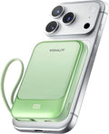 Magnetic Power Bank 10000mAh, Wireless Portable Charger with 15W Max Fast Charging & Built-in USB-C Cable, 22.5W PD LED Display Battery Pack Compatible with iPhone 17/16/15, Samsung Galaxy(green) by VONUV