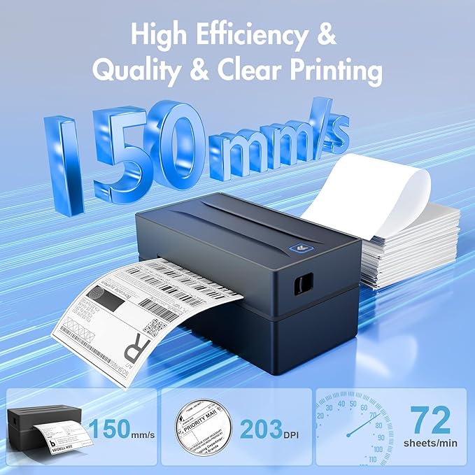 Bluetooth Thermal Shipping Label Printer: 4x6 Wireless Label Maker - Image 6