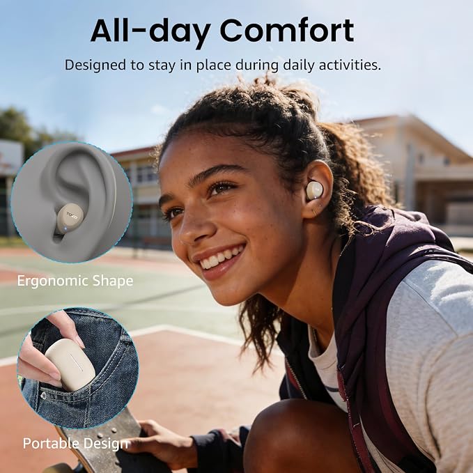 TOZO A1 Wireless Earbuds Bluetooth 5.3 Light Weight in Ear Headphones | IPX5 Waterproof, 2 Mics for AI Calls, Immersive Premium Sound Bass Ear buds with Charging Case, 32 Presets EQ via TOZO App - Image 2