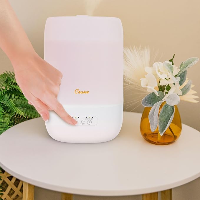 Crane Ultra-Quiet 3-in-1 Humidifier for Baby with Essential Oil Tray, 7-Color Sleep Light, 1 Gallon Top-Fill Tank, Ideal for Bedroom - Image 10