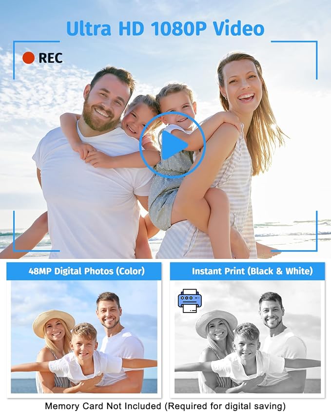 Instant Camera, 1080P Kids Camera - Image 4