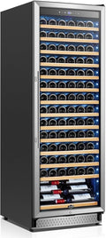24" Wine Cooler 154-Bottle Compressor Quiet Cool | Fast cooling, low noise, smart temp memory, built-in/freestanding, fan even cooling by TYLZA