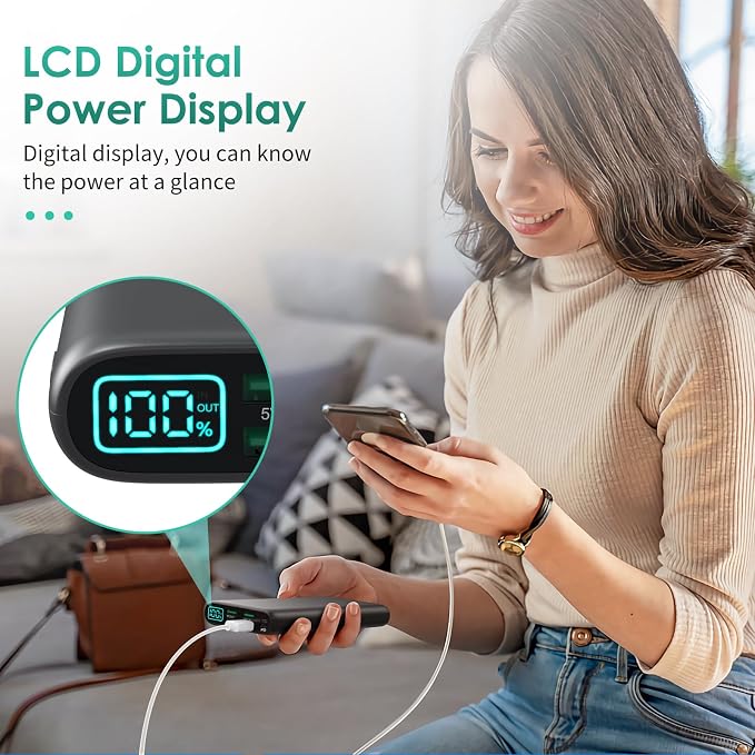 Portable Charger 38800mAh Power Bank with 5 Outputs & 2 Inputs,PD USB C In&Out Fast Phone Charging External Battery Pack Backup,Travel Essential Outdoor for iPhone 17/16/15,Android Samsung Galaxy etc - Image 5