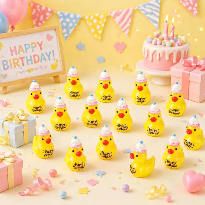 Skylety 25 Piece Happy Birthday Resin Ducks - Image 7