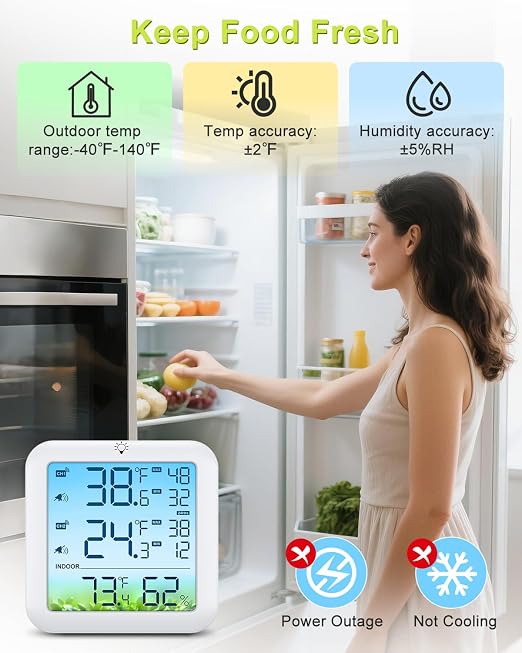 Bomivoi Wireless Fridge and Freezer Thermometer - Image 7