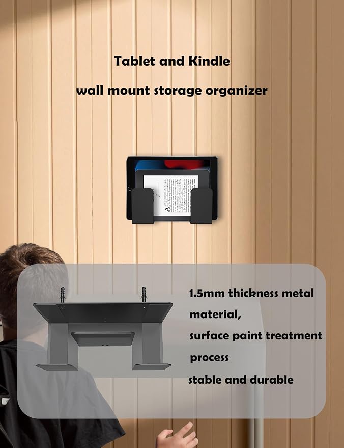 Universal Wall Mount for Laptop/Keyboard/Tablet/Kindle/Router/Modem/Cable Box - Image 3