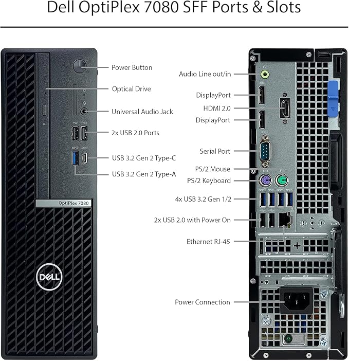 Dell Optiplex 7080 SFF Desktop Computer | Core i5-10th | 16GB DDR4 RAM | 1TB SSD Solid State | Windows 11 Pro (Renewed) - Image 4
