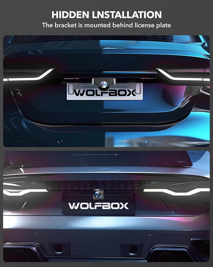 WOLFBOX Reverse Rear Camera License Plate Bracket, Installation Holder - Image 6