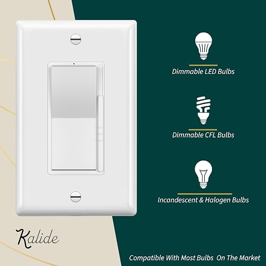 TOPGREENER Kalide Dimmer Light Switch, LED Dimmer Switch, Full Range Dimming - Image 2