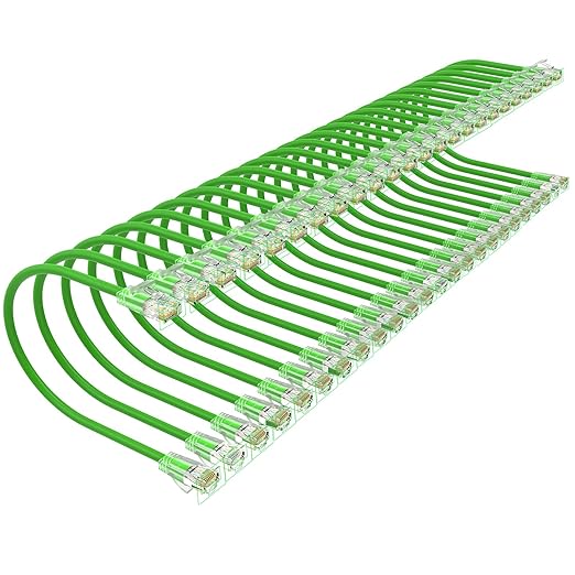 Cat 6 Patch Cables 1 feet, Slim Cat6a Ethernet Patch Cable 10Gbps 550Mhz by Unknown