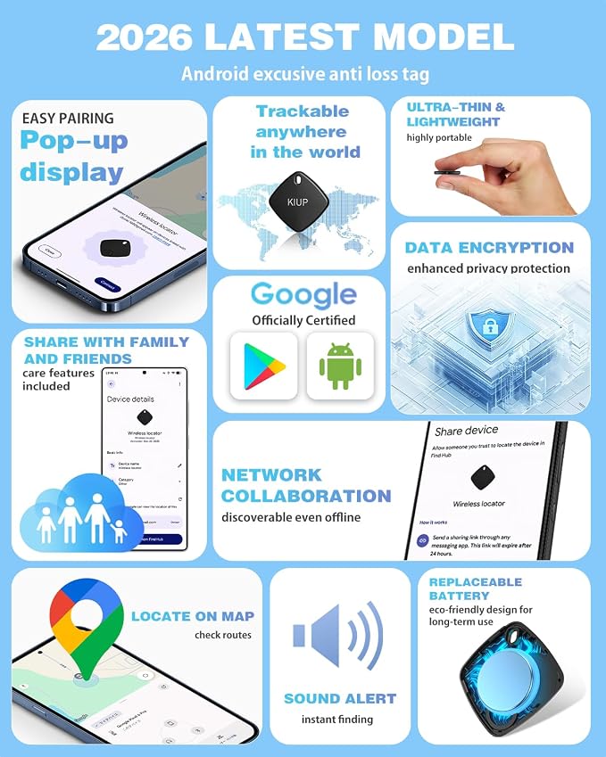 Air Tags for Android, Air Tags-4 Pack Android, 2 Year Battery Life, Air Tracker - Image 3