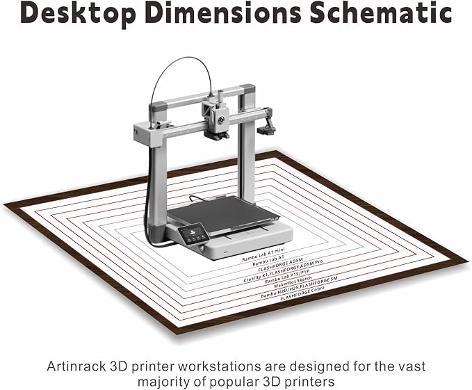 3D Printer Stand with Double Layer 3D Printer Filament Storage Rack, TR22 Heavy - Image 2