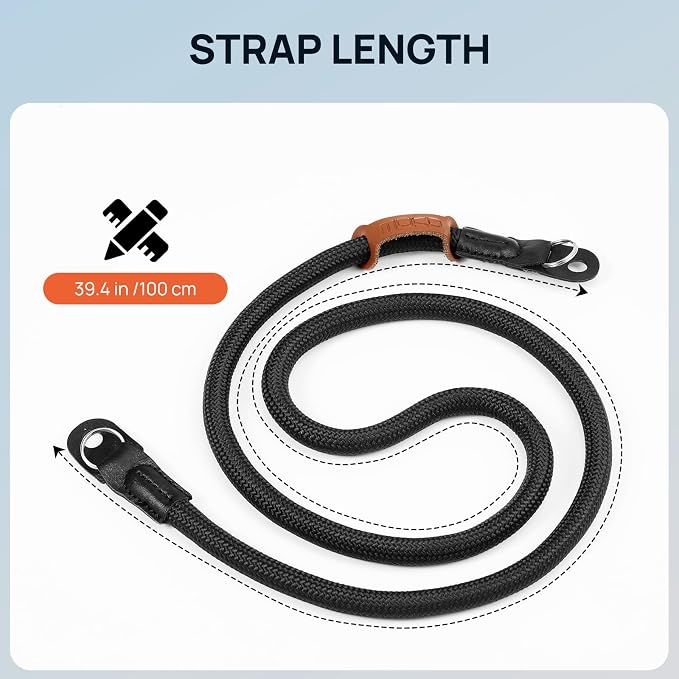 MoKo Camera Strap, 100cm Neck & Shoulder Rope Camera Straps - Image 6