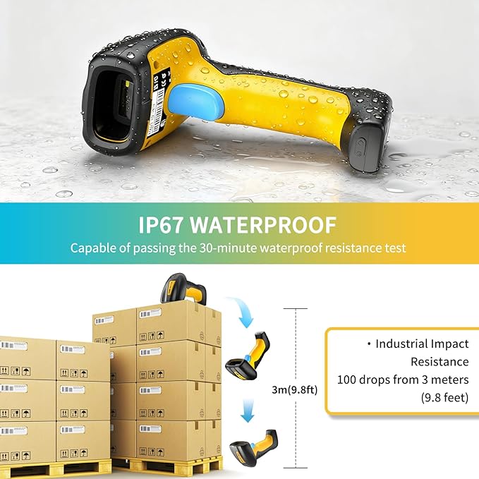 NETUM Upgraded QR Industrial Bluetooth Barcode Scanner - Image 3