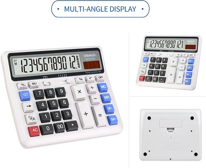Desktop Calculator, Extra Large LCD Display Computer Button 12 Digits - Image 8