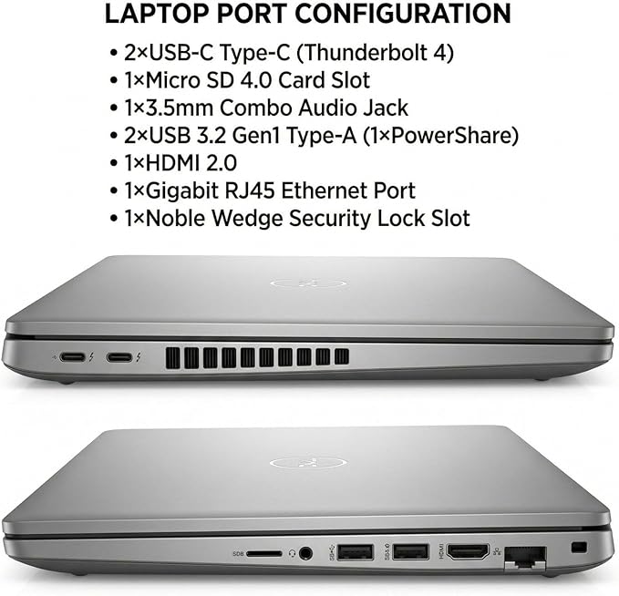 Dell 5520 Latitude Laptop 15.6" FHD Touch Screen (1920 x 1080) Notebook, 11th Gen Intel Core i5-1145G7, 16GB RAM, 512G M.2-NVMe, Thunderbolt, HDMI, Type-C, Webcam, Windows 11 Pro (Renewed) - Image 4