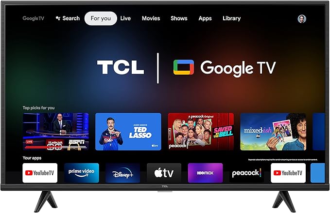 TCL 43" Class 4-Series 4K UHD HDR Smart Google TV – 43S446, 2022 Model by TCL