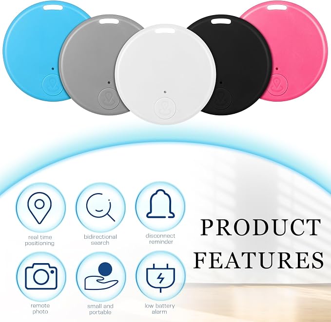 Konohan 5 Packs Smart Item Finder Portable Tracker GPS Tracking Mobile Anti - Image 2