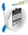 25M OS2 LC to LC Outdoor Armored Fiber Patch Cable, Uniboot Single Mode 9/125µm by VANDESAIL