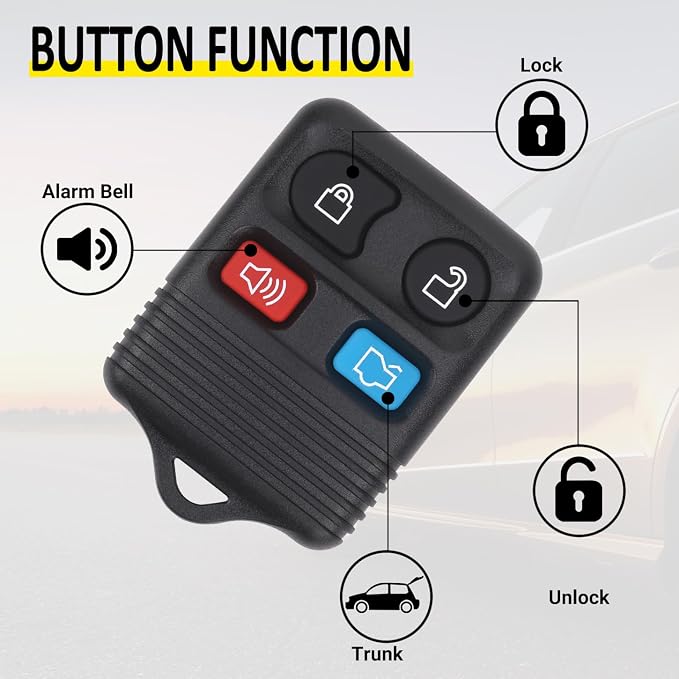 Vurkcy Keyless Entry Remote Key Fob Compatible - Image 4