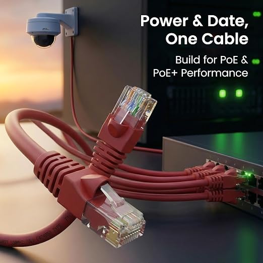 GEARit Cat 6 Ethernet Patch Cables 3 ft Red, CAT6 High Speed 24AWG 10Gbps RJ45 - Image 7