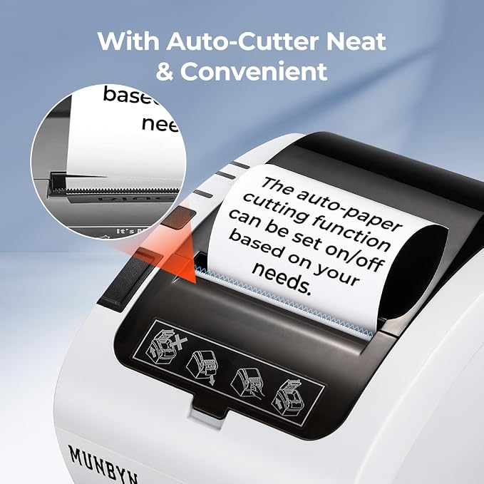 MUNBYN Bluetooth Thermal Receipt Printer P047, 80mm POS Printer, Thermal Printer - Image 3