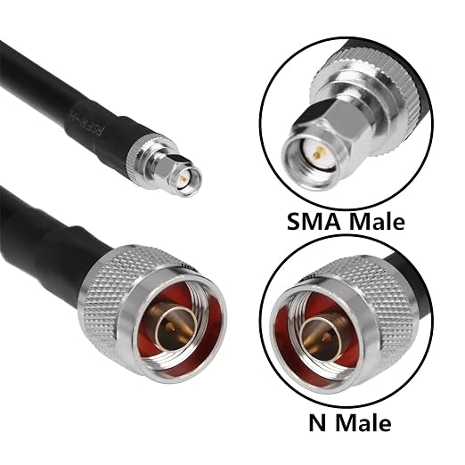 100ft N Male to SMA Male Cable, SMA to N Cable 50 ohm Ultra Low Loss KMR240 - Image 8