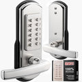 Left Handed Keyless Door Lock, Mechanical Keypad Door Lock by Elemake