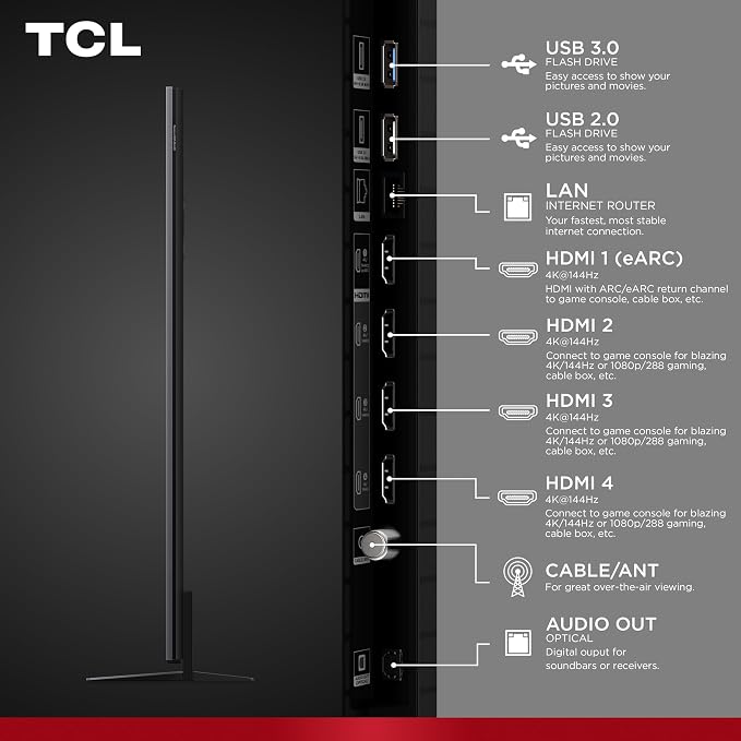 TCL 65 Inch Class QM8L Series | SQD-Mini-LED QLED Smart TV | 65QM8L, 2026 Model | 144Hz | Ultimate Color Brightness & Contrast | Google AI Bang & Olufsen | Voice Control Gaming Streaming Television - Image 22