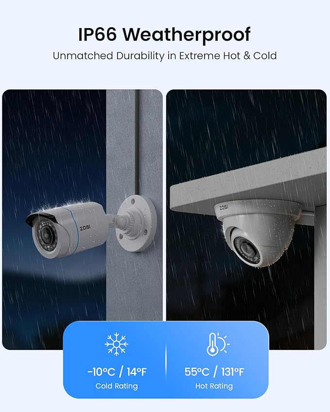 ZOSI Full 1080p 16 Channel Home Security Camera System - Image 4