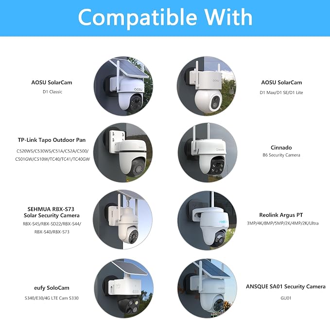 Magnetic Mount for AOSU D1 SE/Lite/Max, Reolink Argus 3MP/4MP/5MP/2K, SEHMUA 2K - Image 4