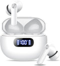 Wekily Wireless Earbuds, Bluetooth 5.3 Headphones LED Power Display, 2025 New Wireless Earphones, 4 ENC Noise Cancelling Mic, HiFi Stereo, 48H Playtime Mini Case IP7 Waterproof for Work & Play by Wekily