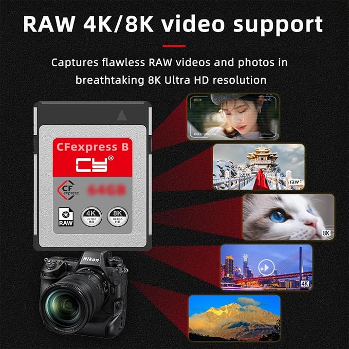 CFexpress Type-B 256GB Memory Card CFE CFB Adapter Compatible - Image 4