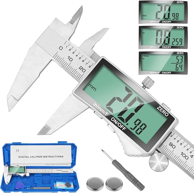 Digital Caliper, 6 Inch Caliper Tool by Jiavarry