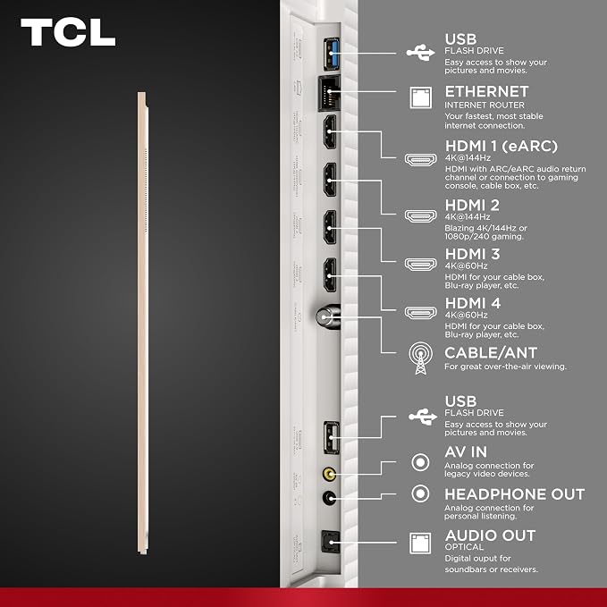 TCL 75 Inch Class NXTVISION Series Picture Frame Art TV | 75A300W, Latest Model | QLED 4K HDR Smart Google TV | 120HZ Dolby Atmos Audio | Alexa Google Apple Streaming Television | Easy Install - Image 17