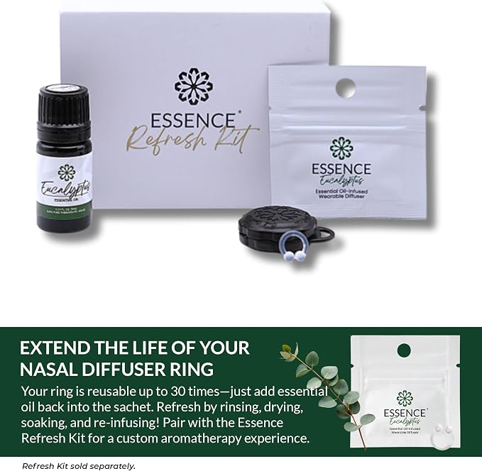 Essence Wearable Aromatherapy Nasal Diffuser – Eucalyptus Essential Oil Nose - Image 6