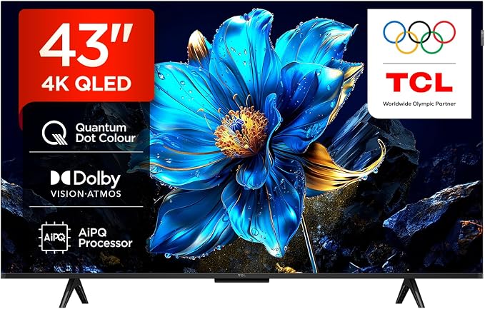 TCL QLED 43" 43P7K UltraHD 4K Dolby Atmos Google TV by TCL