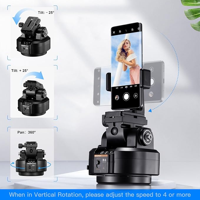 Soonpho M6 Auto Face Tracking Motorized Rotating Panoramic Tripod Head - Image 5
