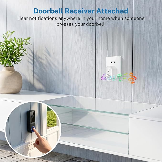 1080p Wireless Wi-Fi Video Doorbell Camera - Image 5