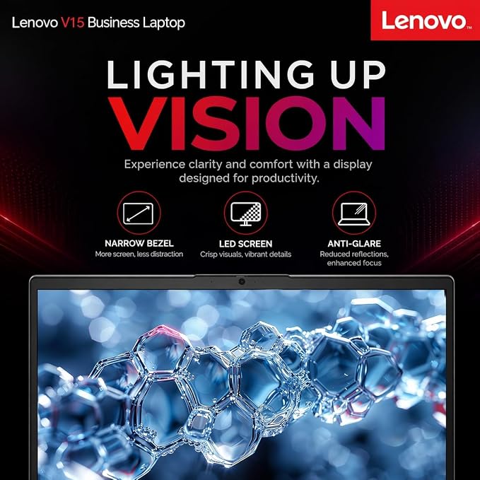 Lenovo 15.6" Business Laptop, 2026 Edition, 8GB DDR5 256GB SSD, Win 11 | Intel 4-Core CPU, Copilot AI PC, WiFi 6, Fast DDR5 RAM, for Small Business, Students, Daily Office - Image 3
