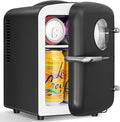 Antarctic Star Mini Fridge, 4L Capacity/6 Cans Portable Cooler and Warmer Compact Refrigerator, for Bedroom,Car,Office and Dorm, Small Cooler and Warmer for Cosmetics, Beverage and Food, Black by AntarcticStar