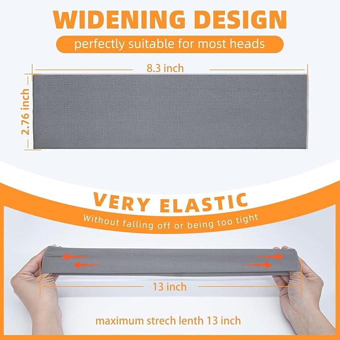 8PCS Summer-Exclusive Non Slip Sports Elastic Soft Running Fashion Headbands - Image 3