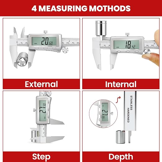 Digital Caliper 6 Inch, Rechargeable Calipers - Image 7