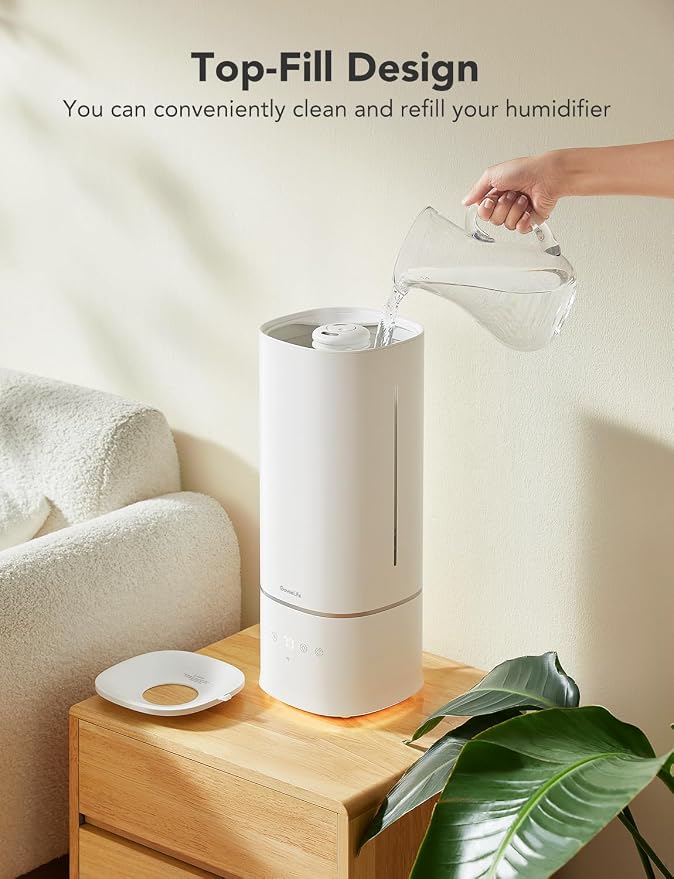 GoveeLife Humidifiers for Bedroom, 6L Top Fill Cool Mist Humidifier for Large Room, Auto Mode, Adjustable Mist, Quiet Sleep Mode, WiFi Smart Air Humidifier with RGB for Baby, Plants, Work with Alexa - Image 7